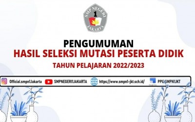 PENGUMUMAN HASIL SELEKSI MUTASI PESERTA DIDIK TAHUN PELAJARAN 2022/2023